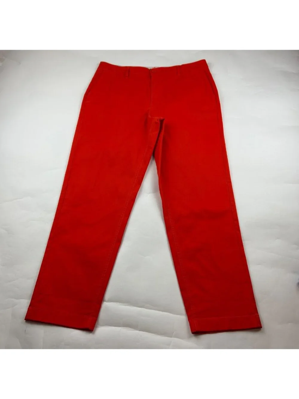 LONG Boden Fire Orange Canvas High Rise Ankle Pant 14L